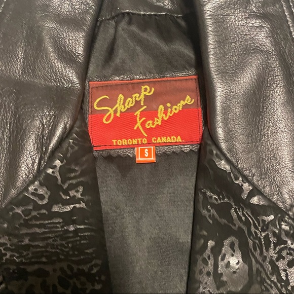 SHARP FASHION LEATHER JACKET - Picture 2 of 3